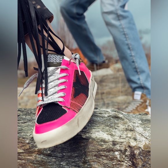 Golden Goose Stardan Hot Pink and Leopard Fur Heel - Picture 2 of 12